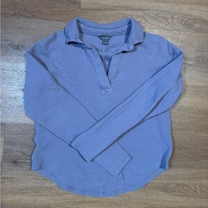 Eddie Bauer Lavender Textured Long Sleeve Shirt